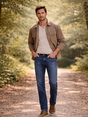 DU/ER L2X Straight Leg Jeans Mens 34x30 Performance Stretch Denim COOLMAX Blue